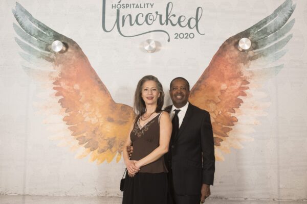 20Hospitality Uncorked-John McGuthry and spouse during Hospitality Uncorked 2020 at the JW Marriott in Los Angeles February 28, 2020.